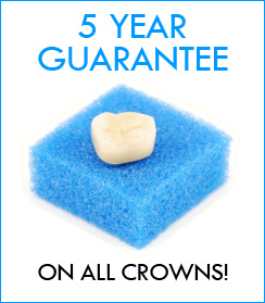 5 Year Guarantee on all Kreativ Dental's Crown and Bridge work